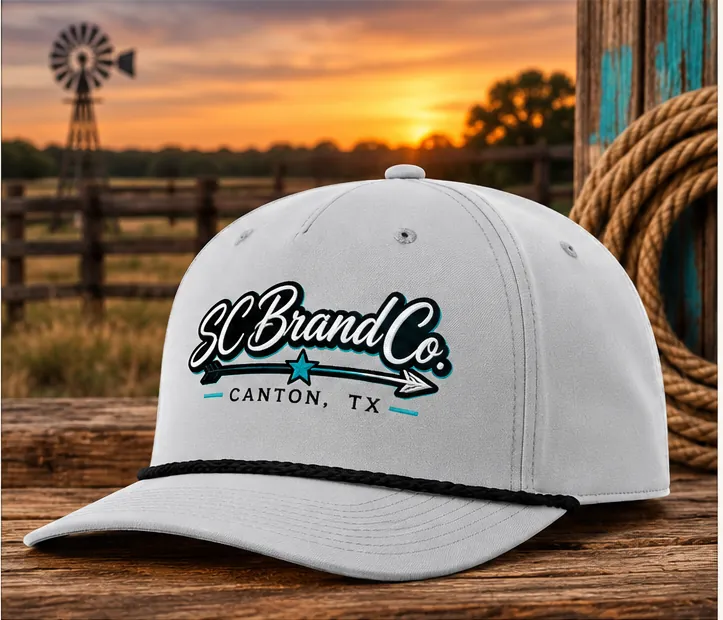 Light Grey / Black Rope Cap by SC Brand Co.